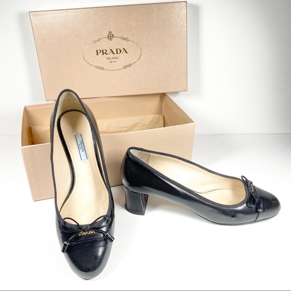 Prada Leather saffiano heels